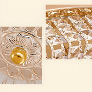 Luxurious Gold Round Crystal Bedroom Ceiling Light