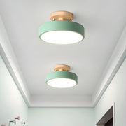 Round Small Semi-Flush LED Ceiling Lights For Hallway