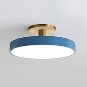 Mid Century Round LED Semi Flush Ceiling Light