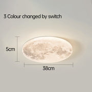 Nordic Round Moon Flush Mount Dimmable Ceiling Light