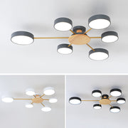 Multi Bulbs Round LED Ceiling Light for Bedroom