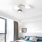 Scandinavian Minimalist Wood Flush Mount LED Ceiling Light