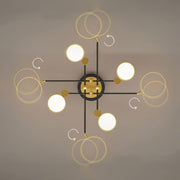 Modern Luxurious Metal LED Living Room Ceiling Light