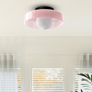 Glass Round Flush Mount Kitchen Flush Ceiling Light