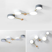 Nordic Modern Multi-Head LED Living Room White Ceiling Light