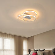 Modern Minimalist Creative White Multi-ring Living Room LED Dimmable Ceiling Lights