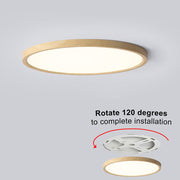 Cream Style Flush Mount Wood Ceiling Light