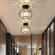 Black Luxury Glass Hallway Mini Ceiling Lighting