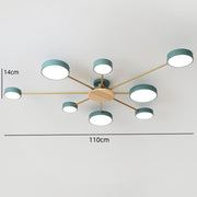 Multi Bulbs Round LED Ceiling Light for Bedroom