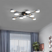 Nordic Multi-circular Wood Flush Mount LED Ceiling Light