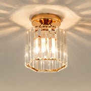 Modern Crystal Hallway Semi Flush Ceiling Light