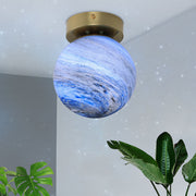 Planet Glass Modern Ceiling Light For Bedroom