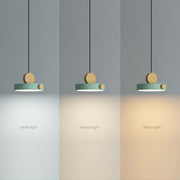 Modern Wooden LED Adjustable Pendant Light