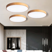 Wood LED Dimmable Ceiling Lamp