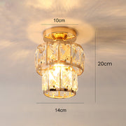 Luxurious Glass Hallway Gold Ceiling Light