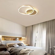 Gold Iron Multi Rings LED Bedroom Ceiling Light