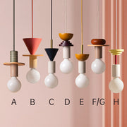 Design Colored Wood Design Pendant Light