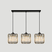 Luxury Multi-lights Glass Black Bedroom Pendant Light