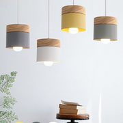 Nordic Wood Modern Round Lamping