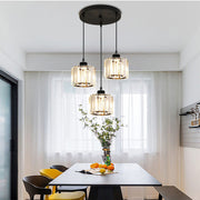 Luxury Multi-lights Glass Black Bedroom Pendant Light