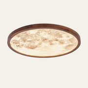 Round Flush Mount Moon Bedroom LED Dimmable Ceiling Light