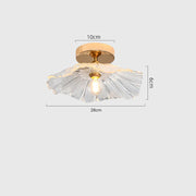 Vintage Glass Semi Flush Ceiling Lamp