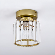 Modern Small Simplicity Clear Striped Glass Shade Ceiling Light