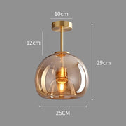 Vintage Copper Glass Modern Ceiling Lights