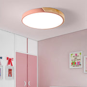 Simple Round Wood LED Dimmable Ceiling Lights