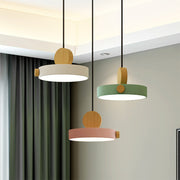 Modern Wooden LED Adjustable Pendant Light