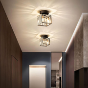 Modern Small Simplicity Clear Striped Glass Shade Ceiling Light