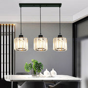 Luxury Multi-lights Glass Black Bedroom Pendant Light