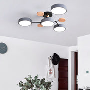 Modern Flush Round Iron LED Living Room Ceiling Light