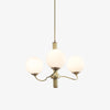 Vinatge White Bubble Globe Chandelier