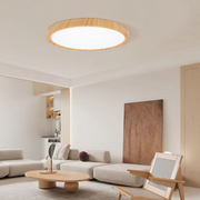 Cream Style Flush Mount Wood Ceiling Light