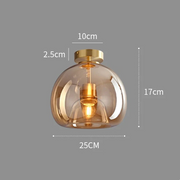 Vintage Copper Glass Modern Ceiling Lights