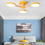 Modern Nordic Wooden LED Ceiling Light for Living Room