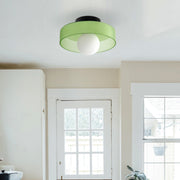 Glass Round Flush Mount Kitchen Flush Ceiling Light