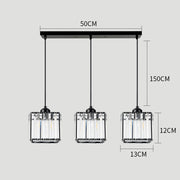 Luxury Multi-lights Glass Black Bedroom Pendant Light