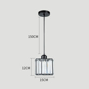 Luxury Multi-lights Glass Black Bedroom Pendant Light