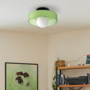 Glass Round Flush Mount Kitchen Flush Ceiling Light