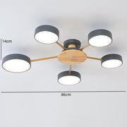 Multi Bulbs Round LED Ceiling Light for Bedroom