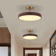 Walnut LED Semi-Flush Dimmable Ceiling Lamp