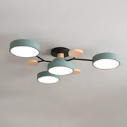 Modern Flush Round Iron LED Living Room Ceiling Light