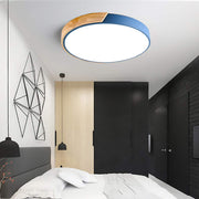 Simple Round Wood LED Dimmable Ceiling Lights