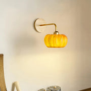 Cute Resin Material Yellow Pumpkin Wall Lamp