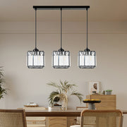 Luxury Multi-lights Glass Black Bedroom Pendant Light