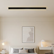 Black Minimalist Long Aluminum Living Room LED Ceiling Light