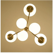 Metal Glass Retro Spherical Chandelier