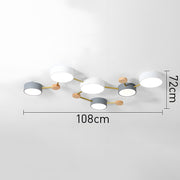 Scandinavian Minimalist Wood Flush Mount LED Ceiling Light